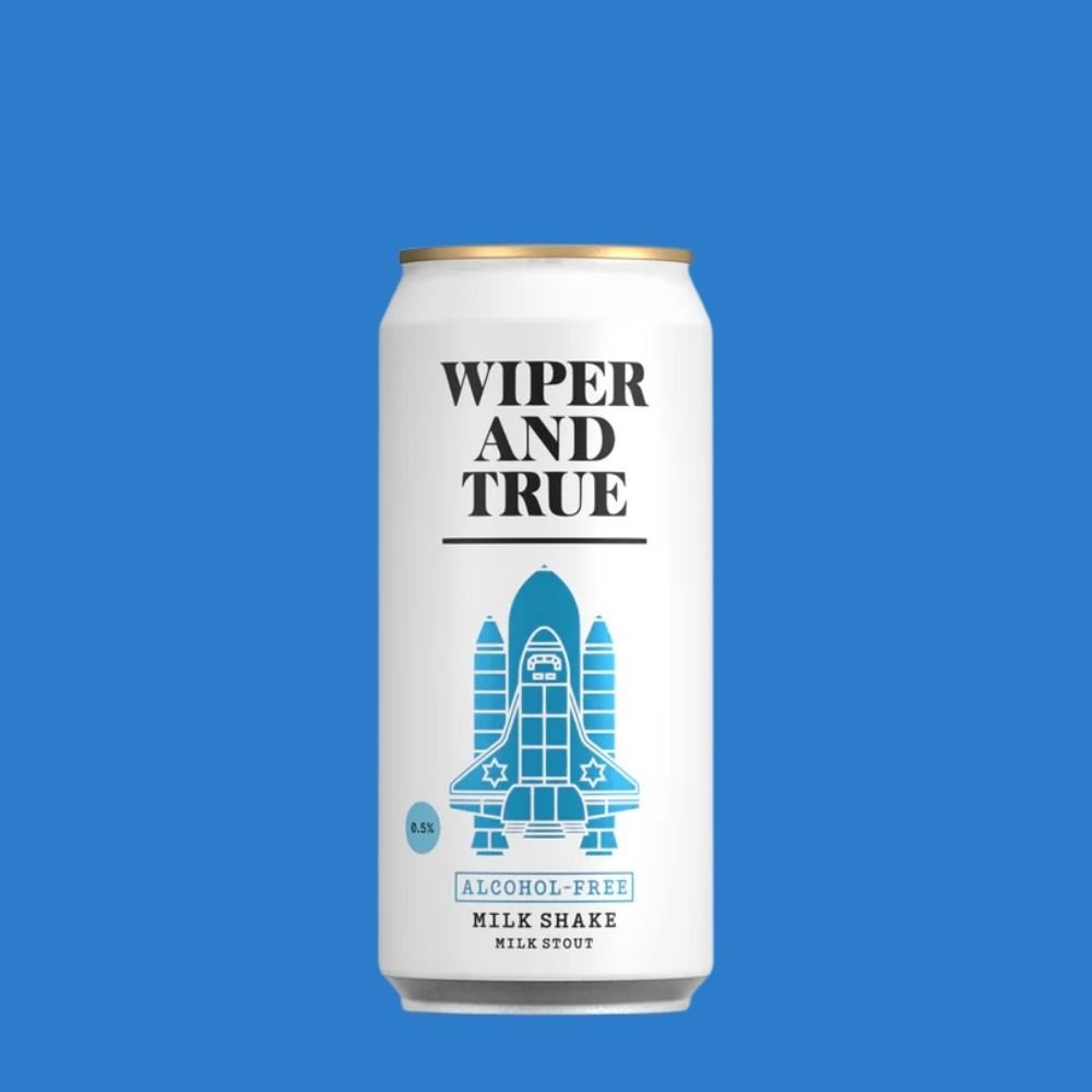 Wiper and True 'Milk Shake' Alcohol - Free Stout – 0.0% ABV | Rich Cocoa & Vanilla - Wise Bartender - Beer